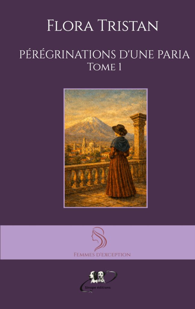 Flora Tristan Couverture du livre Pérégrinations d'une paria, tome I, de Flora Tristan, publié chez Sinope Éditions.